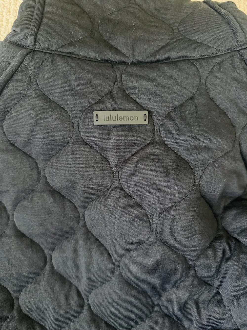 lululemon athletica Quilted Black Half-Zip Pullover